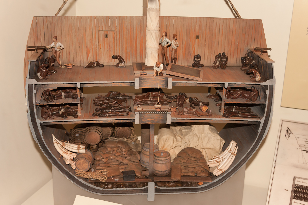 Slave ship model displayed at the National Museum of American History (Smithsonian Institution)