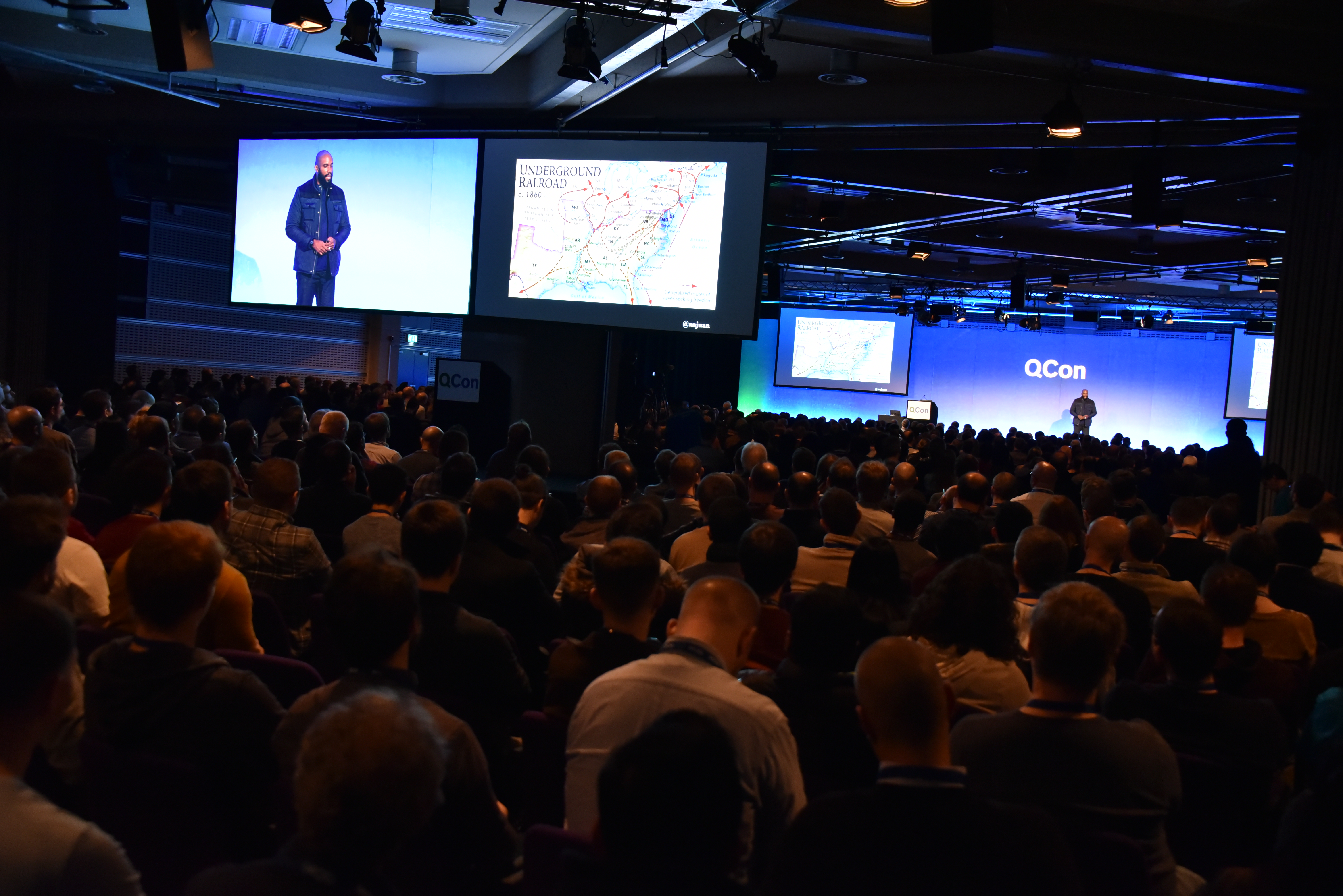 Giving my Technical Leadership Through the Underground Railroad keynote at QCon London.
