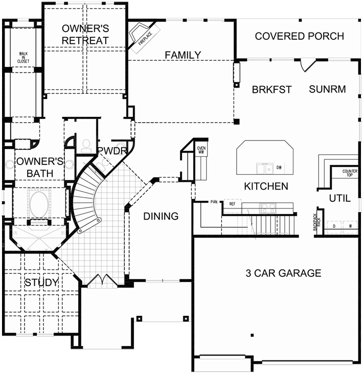 My remote office is in the room marked 'Study' on this floor plan.